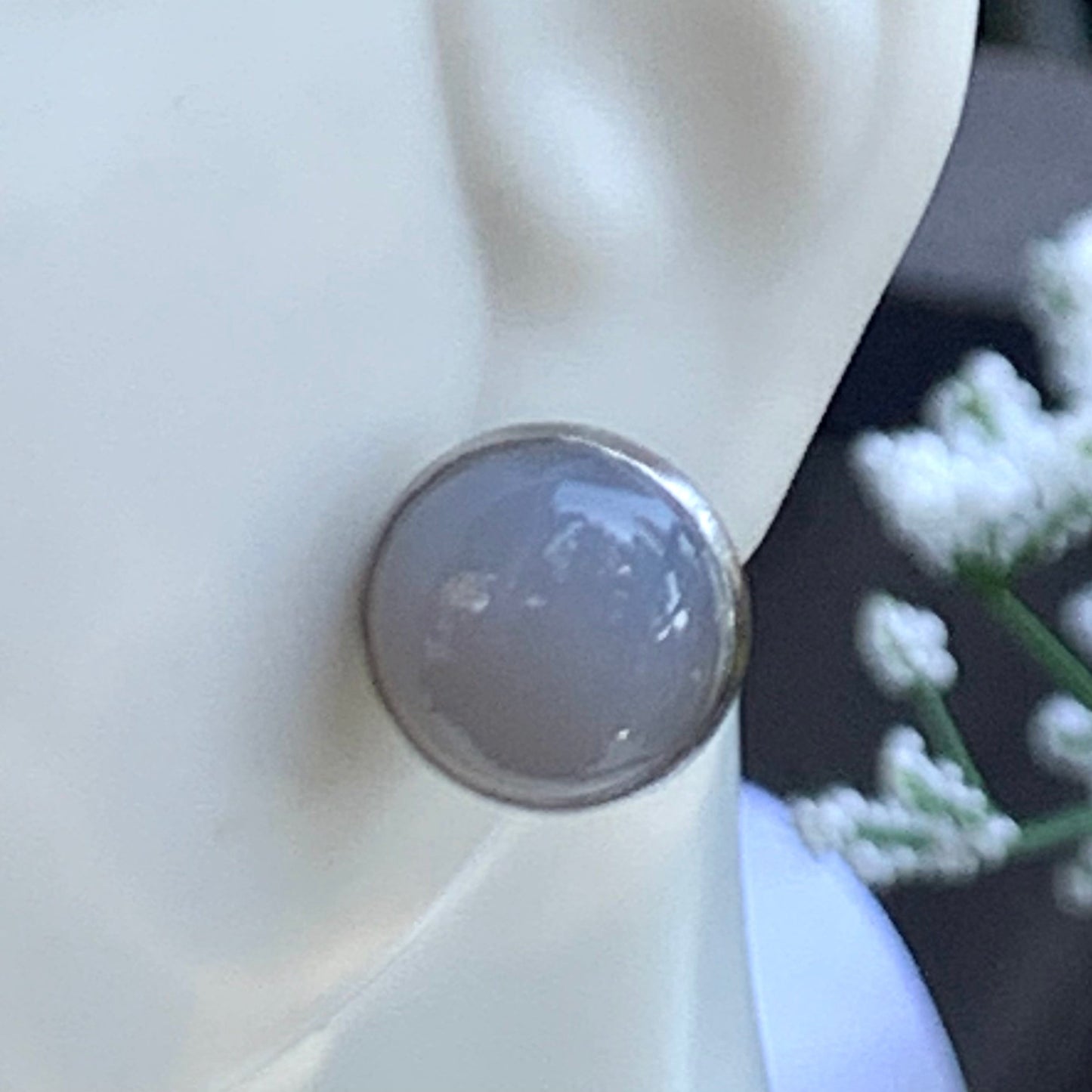 Aretes cuarzos Gris 0095