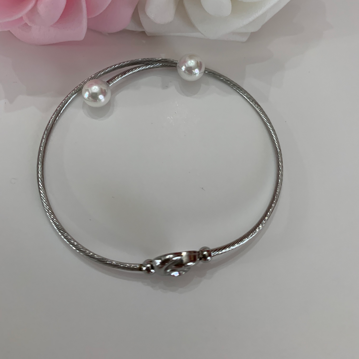 PULSERA FLOR PERLA 0043