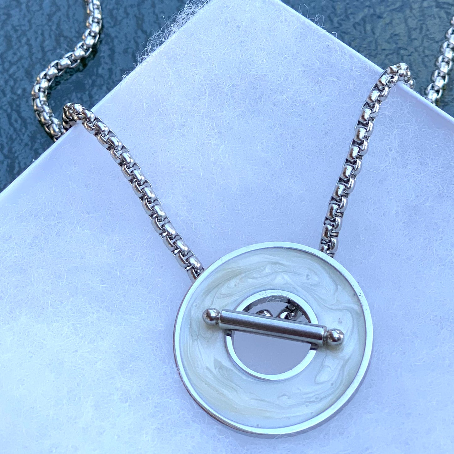 Cadena Dijel Intercambiables Blanco Plata 0027