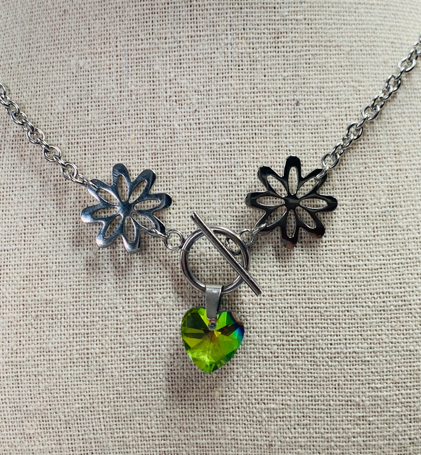 CADENA FLOR CORAZON JYMA 0082