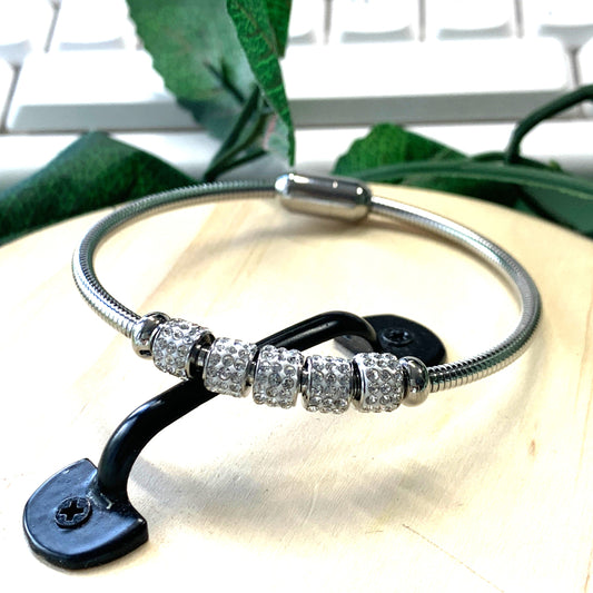 Brazalete Diamante Plata 0040