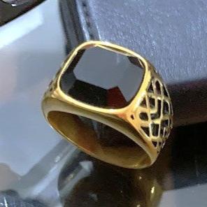 Anillo Piedra Negra Ágata HA3