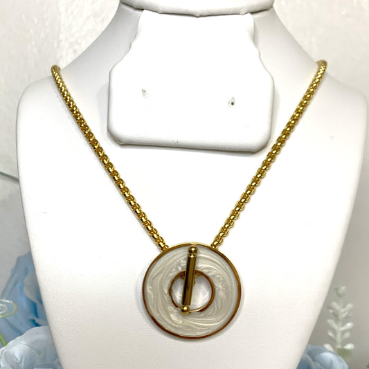 Cadena Dije Intercambiable Blanco Oro 0027