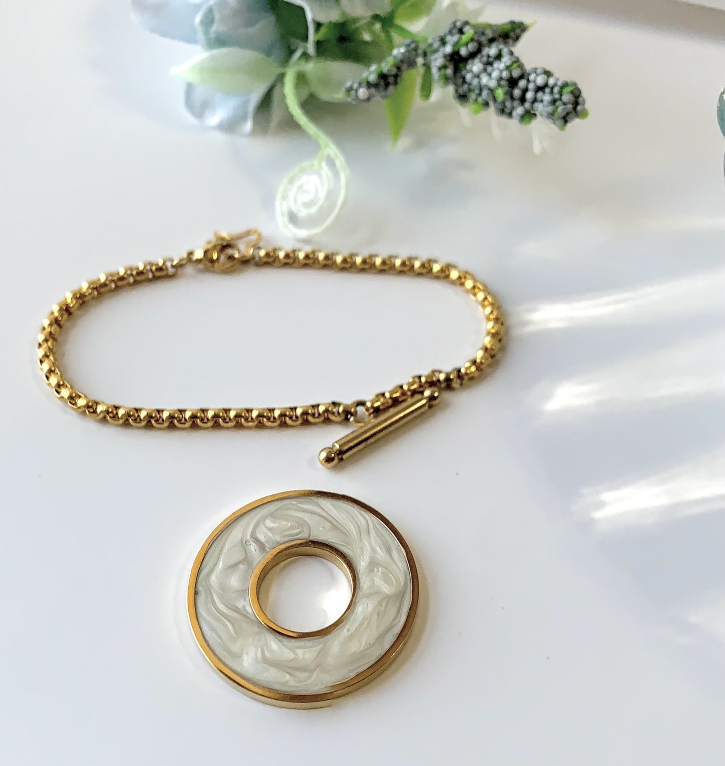 Pulsera Dijel Intercambiable Blanco Oro 0027