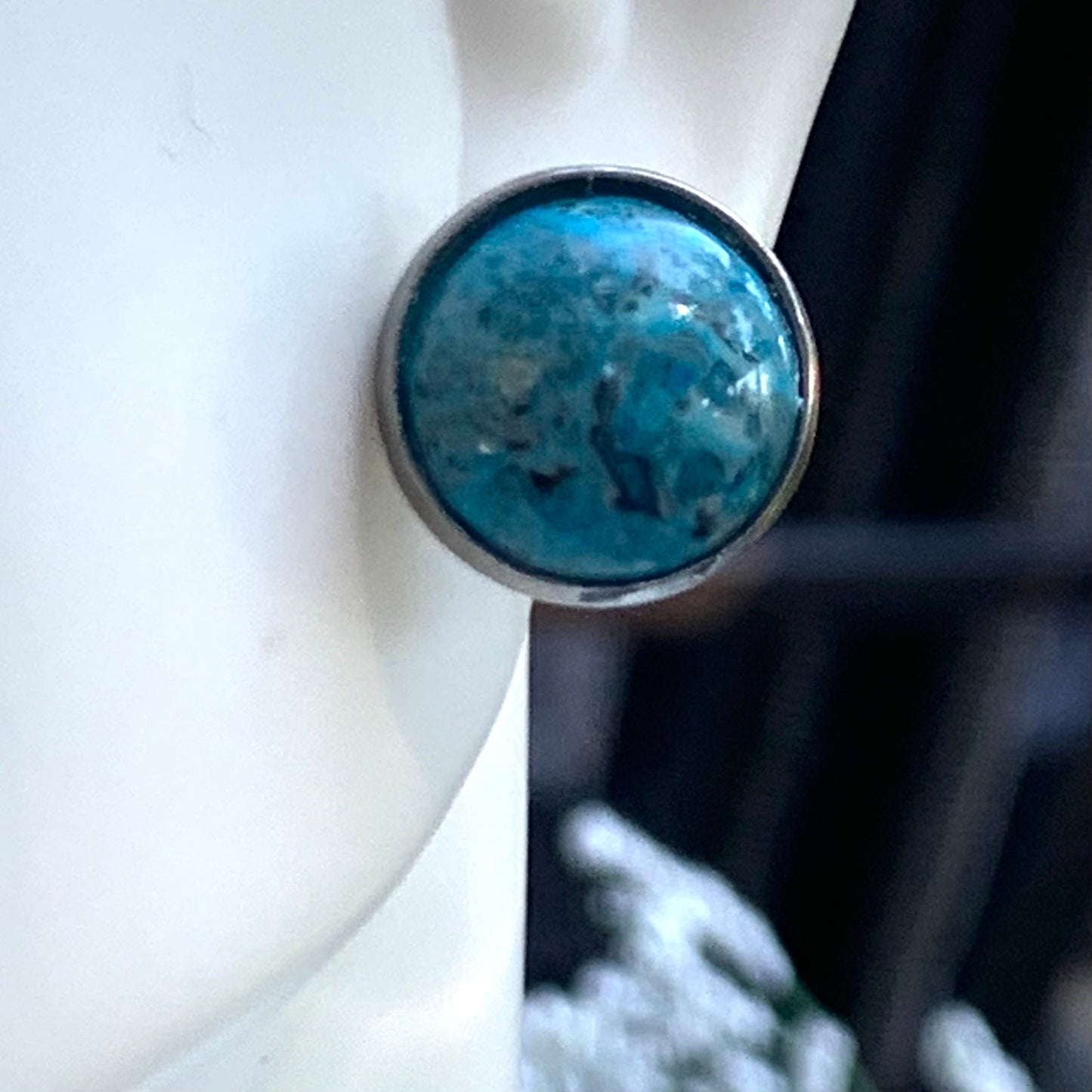 Aretes Cuarzos Turquesa 0095