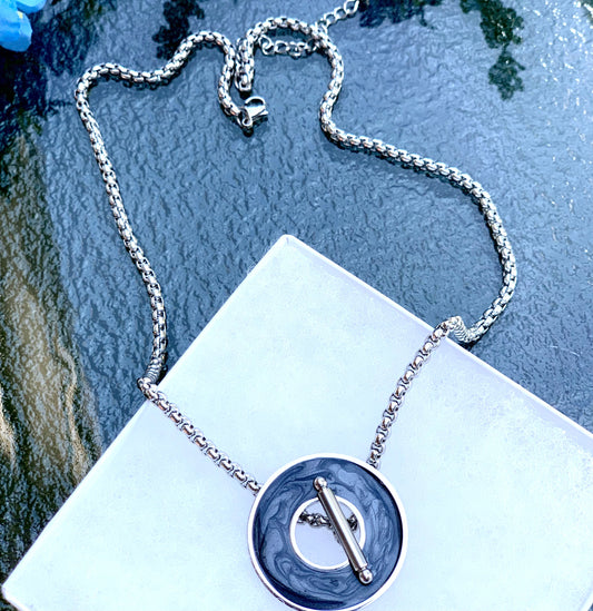 Cadena Dijel Intercambiables negro Plata 0027