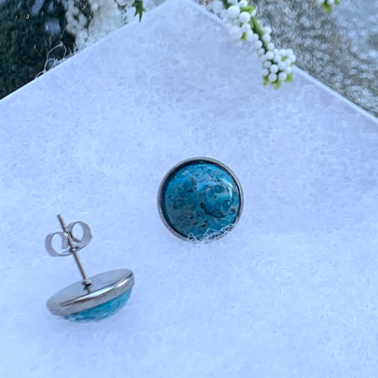 Aretes Cuarzos Turquesa 0095