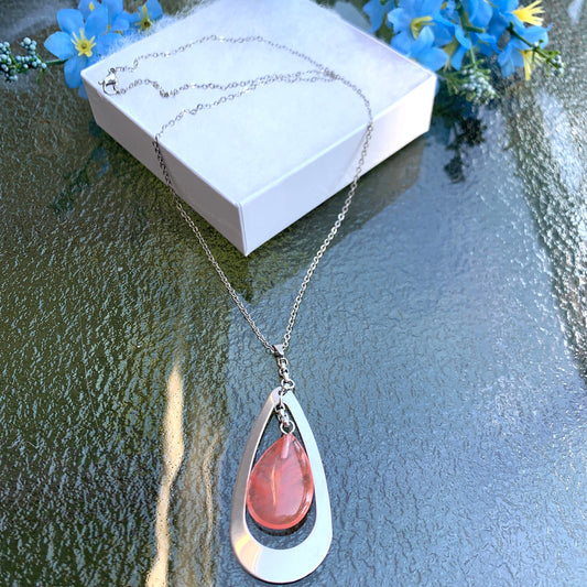 Cadena cuarzo Rosada 00116