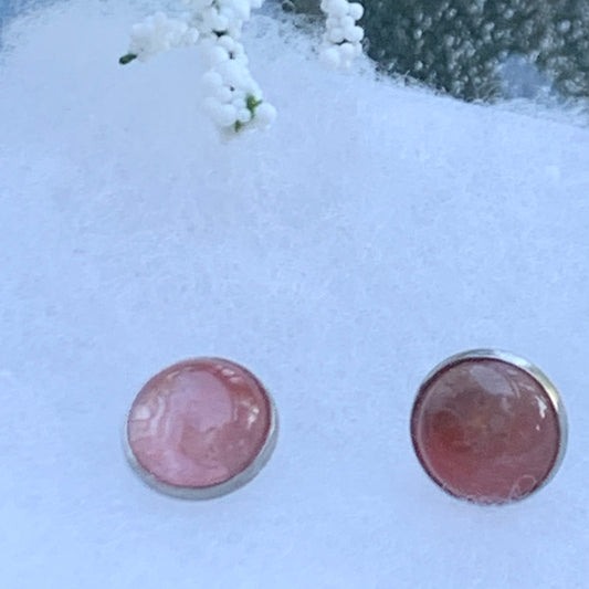 Aretes cuarzos Rosa 0095