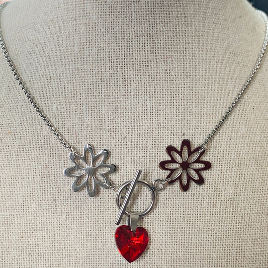 CADENA FLOR CORAZON JYMA  0082